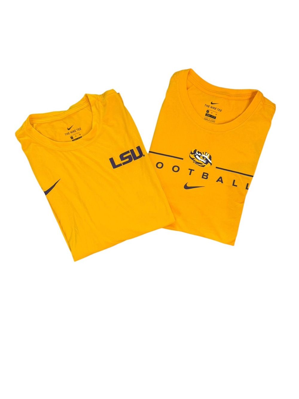 NIKE Dry Fit LSU Tigers Football Yellow T Shirt Bundle Mens Sz XL CI7048-739